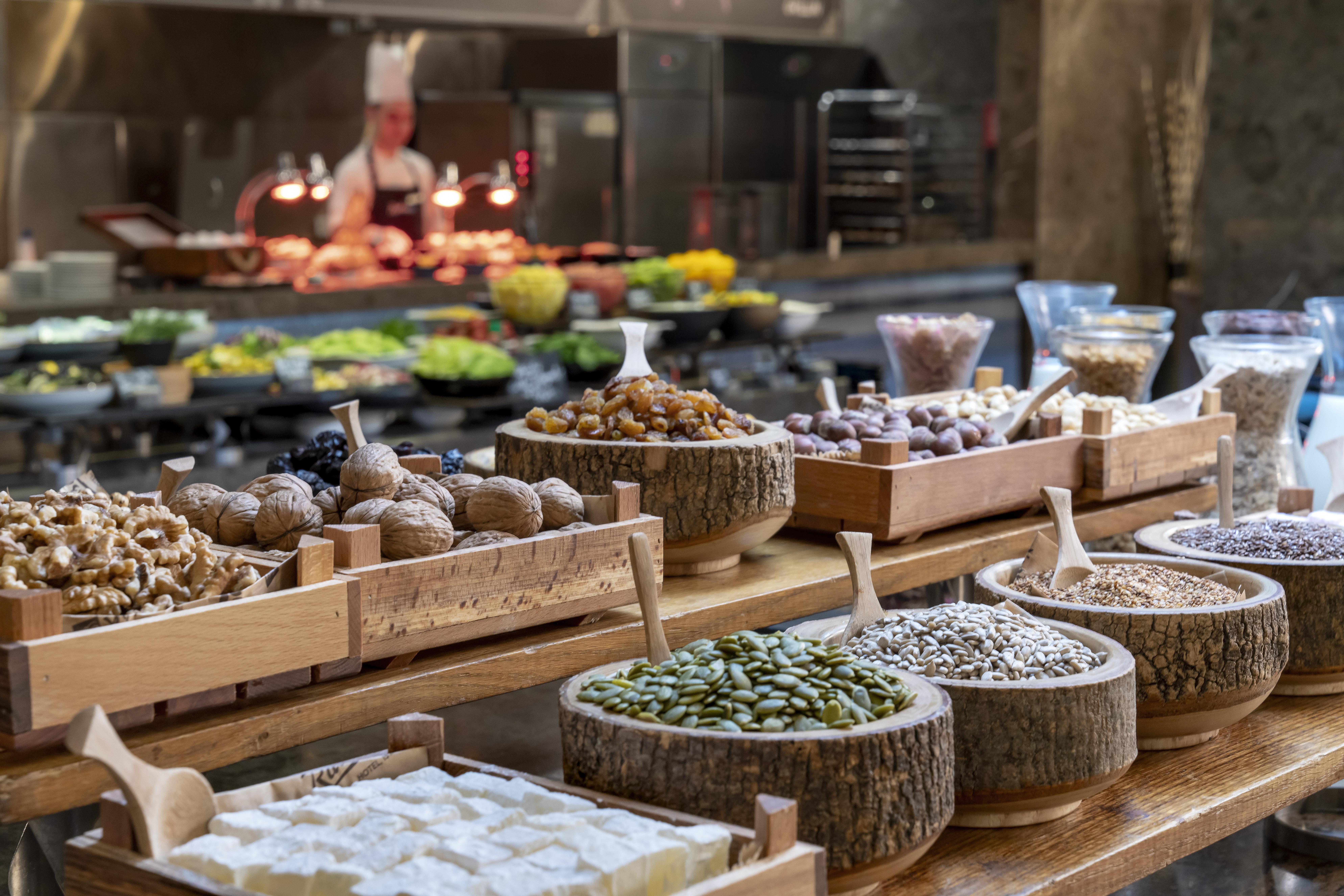 Radisson Blu Hotel Istanbul Asia Kültér fotó A selection of dried fruits and nuts at a buffet